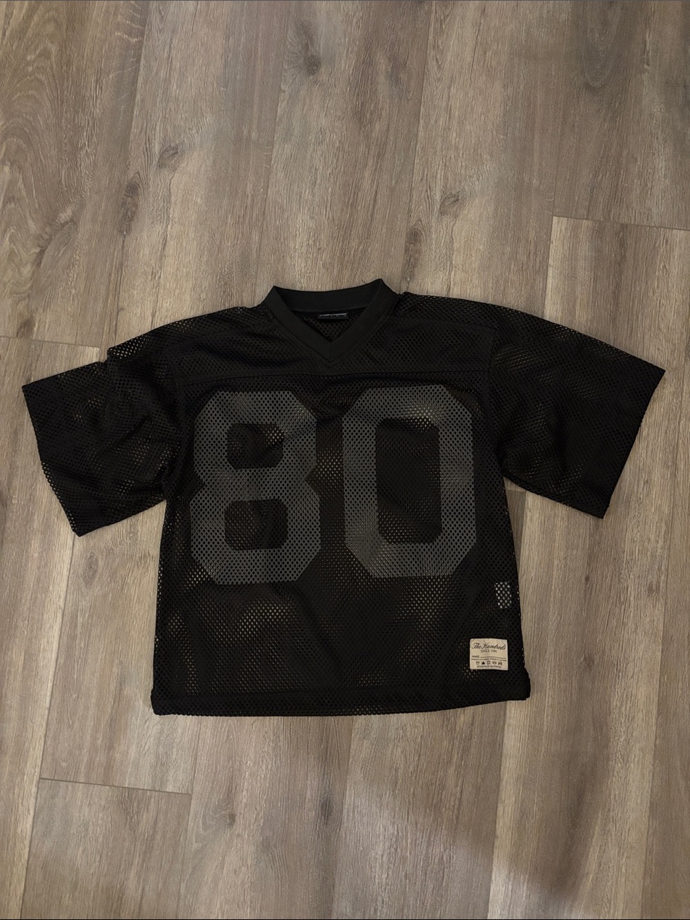 The Hundreds Black Mesh Jersey Top with Number 80